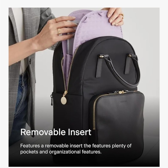 Lo & Sons Rowledge Black Work / Travel Backpack with Front Zipper Pocket - Picture 7 of 9